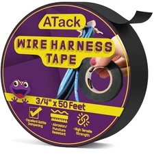 High-Temperature Self-Adhesive Wire Harness Tape, 3/4" x 50' for Automotive Use