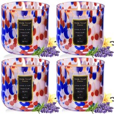 Scented Candles Set 4 Pack, Lavender Vanilla Candles for Home Scented, 48 oz ...