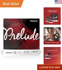 Prelude Violin Strings - Medium Tension, 1/4 Scale Single D String, USA Made
