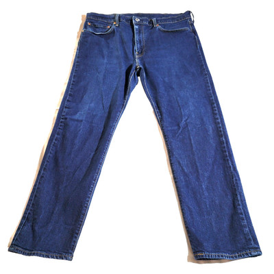 Vtg Levi's 502 Denim Jeans Men's W38 L32 Blue Premium Big E Tapered Leg Stretch