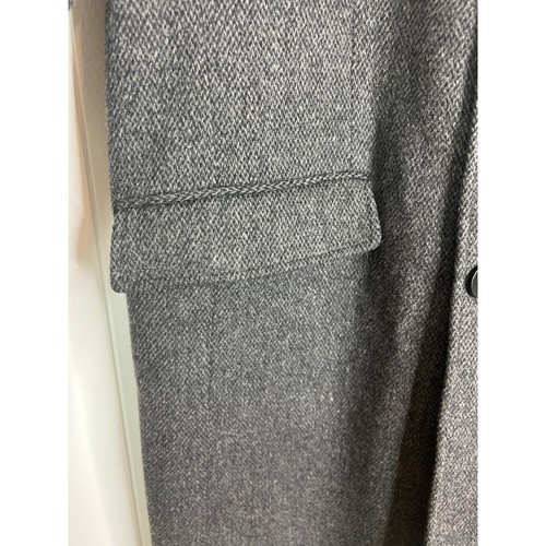 Theory Relaxed Double Breasted Gray Tweed Wool/Cashmere Overcoat Size XL - Picture 5 of 10