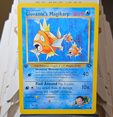 WOTC Pokemon Giovanni's Magikarp 73/132 Gym Challenge Eng 1st 