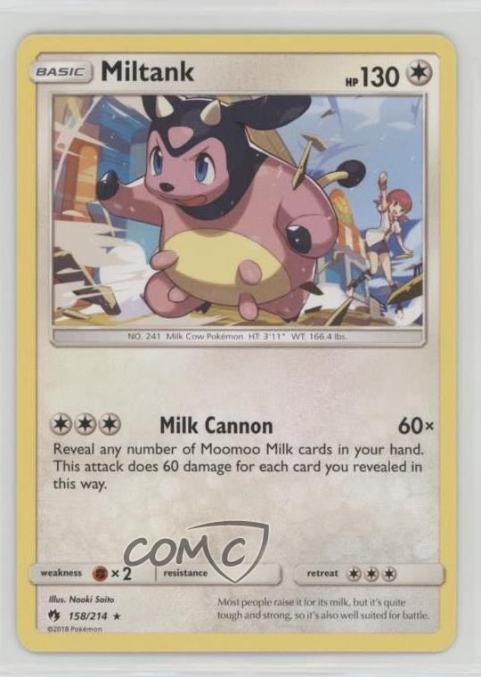 Miltank Pokemon Sun & Moon Lost Thunder #158
