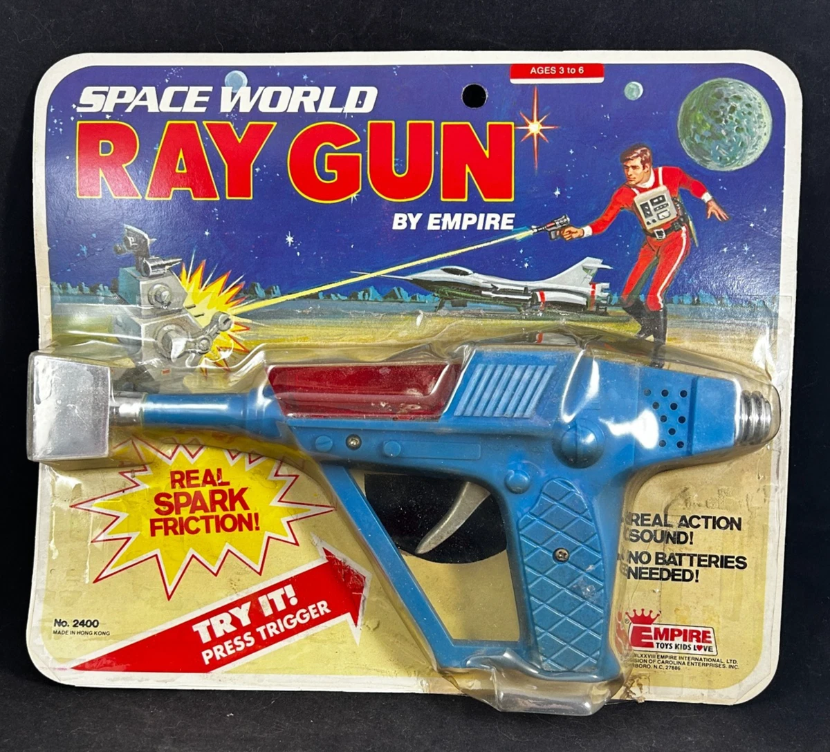 JUNIOR BURP GUN Space Tin Toy Vintage Jouet Ancien De L'espace En Tôle + Friction EUR 139,00 - FR