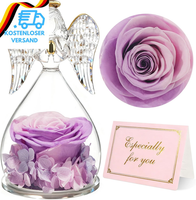 Yamonic Frauen,Ewige Rose Engel Geschenk FüR Mama,Ewige Rose Im Glas Oma Geschen
