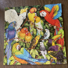 Vintage 80s SPRINGBOK 500 "JUNGLE BIRDS" PARROT COCKATOO Jigsaw Puzzle Complete