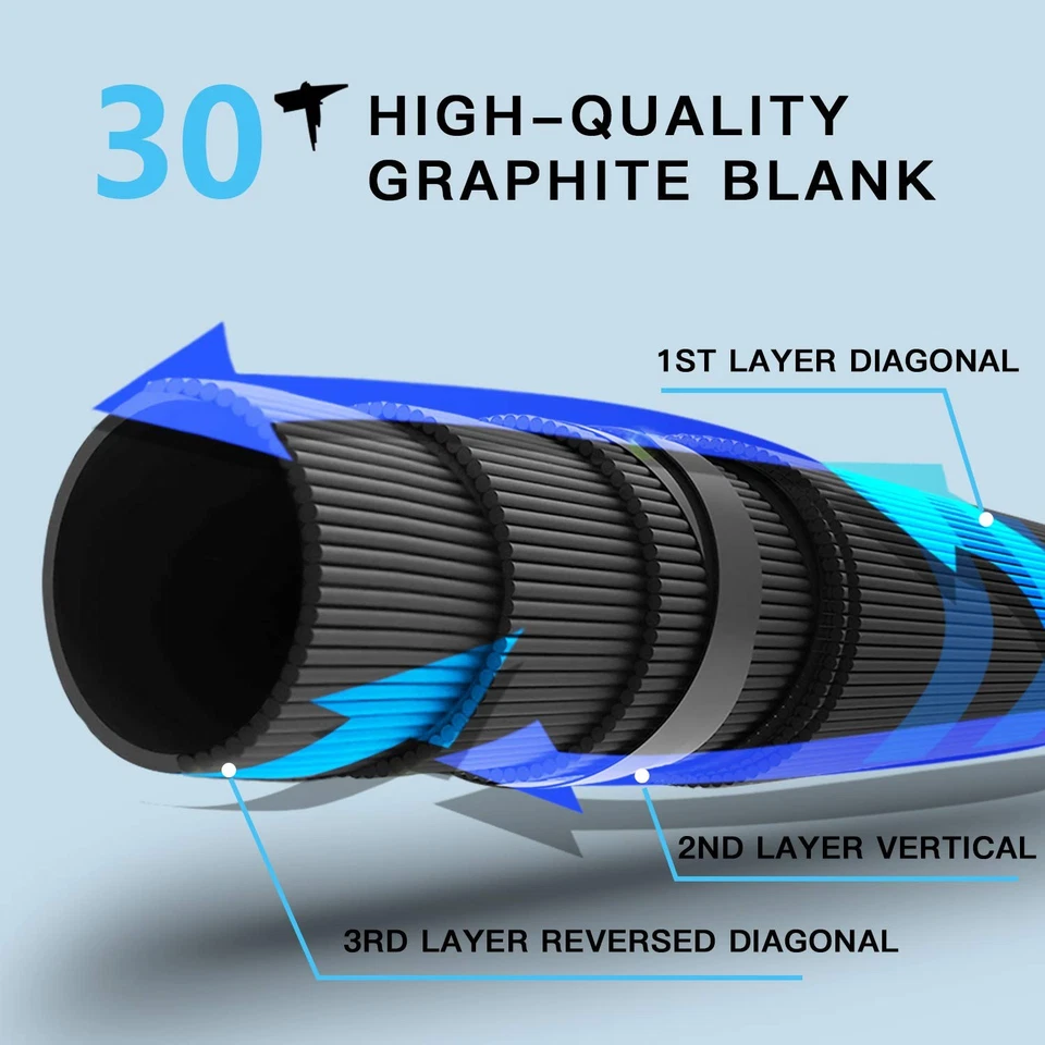 Caña de pescar giratoria Fuji asiento de carrete fibra de carbono caña de pescar acción sensible  Foto 4 de 4