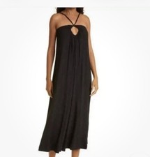 Rebecca Taylor Black Maxi Dress Modal Size M Cutout Keyhole Resort Beach Party