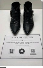 Womens Givenchy Shiny Black Calf Leather Ankl...