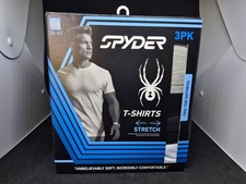 SPYDER Men's Cotton Multi Color 3PK T-Shirts Stretchy fabric Super Soft