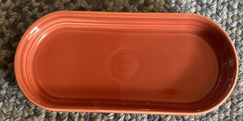 Retired Fiestaware Paprika Bread Plate Homer Laughlin USA 12x5.75”