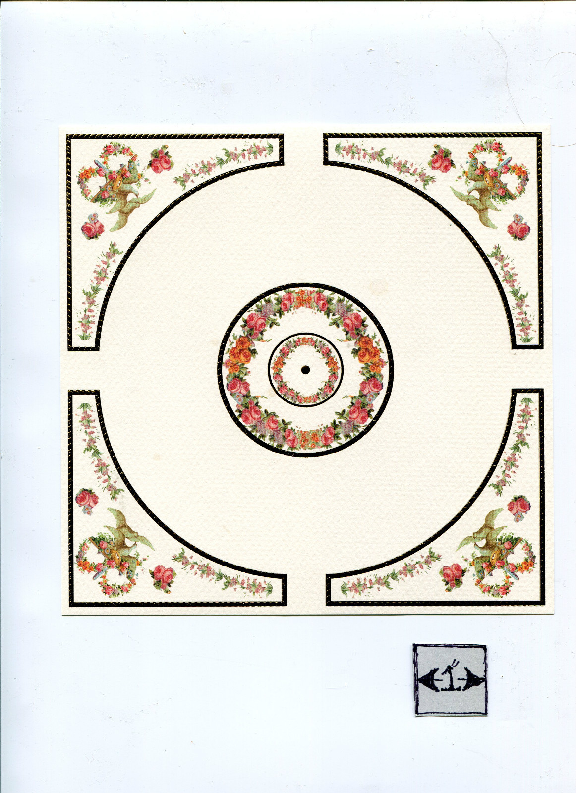 World & Model Ceiling Panel 34822 Wallpaper dollhouse eBay