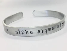 Alpha Sigma Alpha AEA FREE SHIPPING, Sorority bracelet Ann Peden