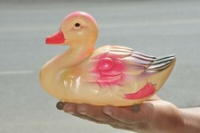Vintage Fine Colorful Celluloid Duck Figurine,Japan