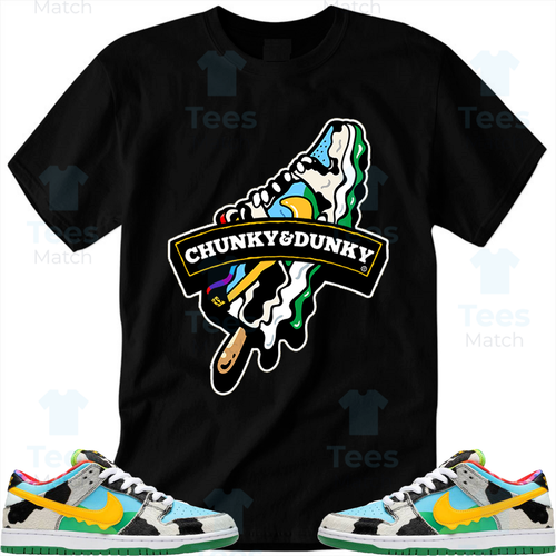 Chunky Dunky Drip T-Shirt Matching SB Dunk Low Ben & Jerry's Chunky Dunky- Black