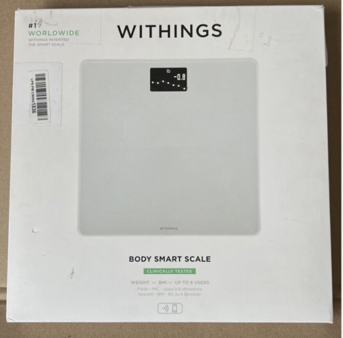 Withings Body Smart Weight Wi Fi Digital Scale smartphone Modern White Stylish - Foto 1 di 8