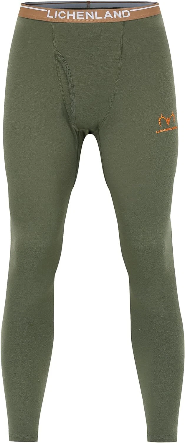 Men's Merino Wool Hunting Base Layer Bottom Thermal Underwear Pants