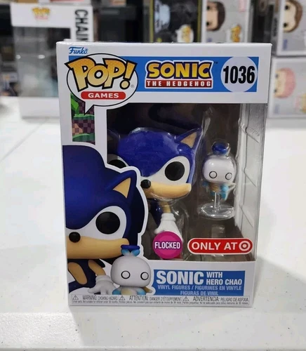 Funko POP Sonic with Hero Chao Flocked Target Exclusive 1036