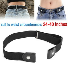 Buckle Free Elastic Invisible Waist Belt for Jeans No Bulge Hassle Men Women US