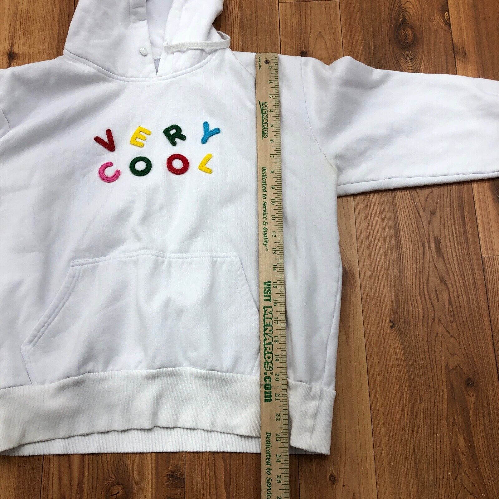 Unique Cool Team Very Cool White Embroidered Hood… - image 10