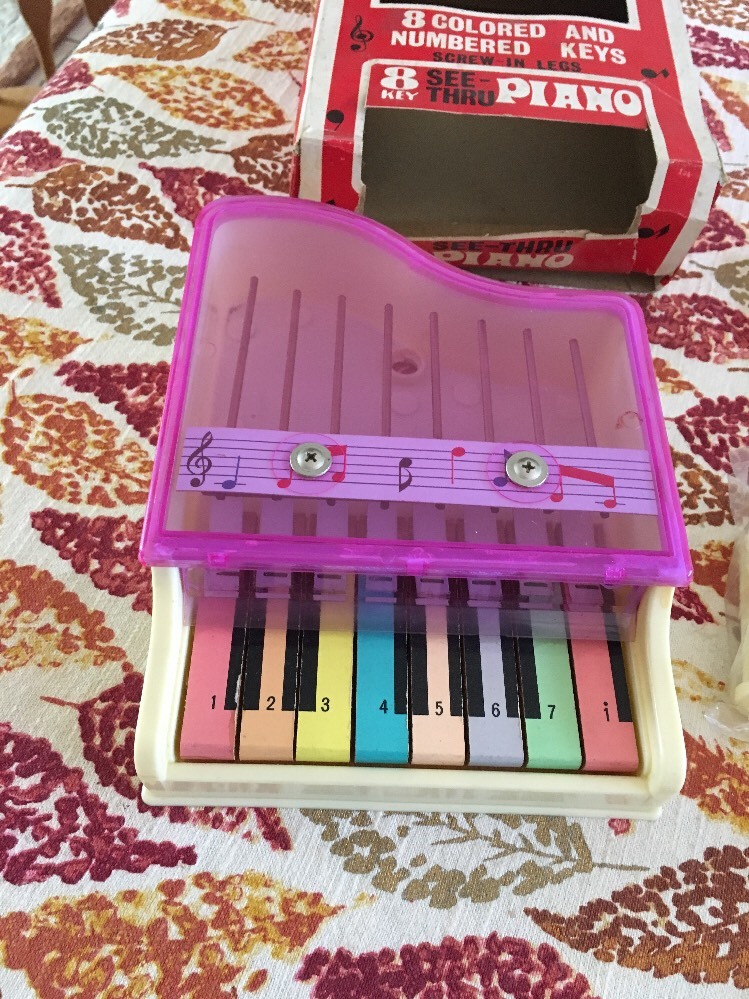 Vintage Japan Mego Corp 8 Key See-thru Play By Number Piano