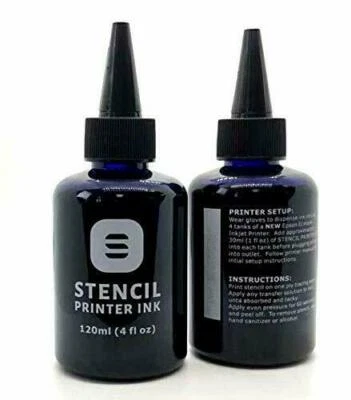 STENCIL PRINTER INK Tattoo Stencil Ink InkJet for Ecotank Printer Ink Transfer 4 OZ Bottle