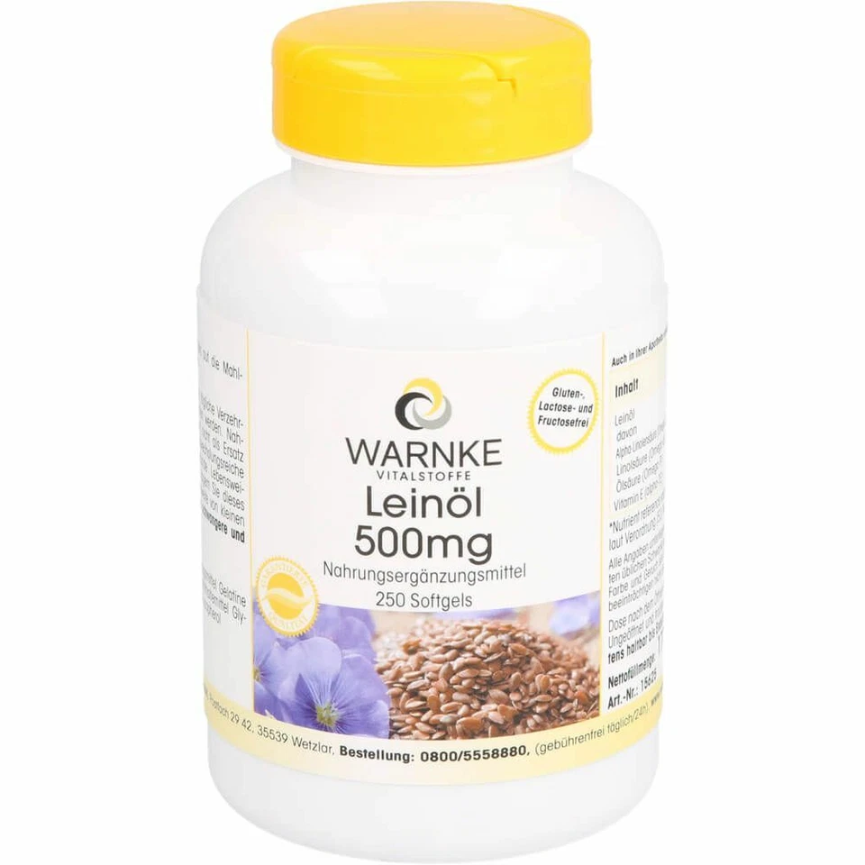 WARNKE VITALSTOFFE GMBH LEINÖL 500 mg Kapseln 250 St PZN03052486