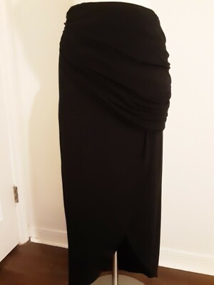 front split jersey skirt