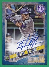 2018 Gypsy Queen MIGUEL ANDUJAR AUTOGRAPH INDIGO ROOKIE Yankees 43/150