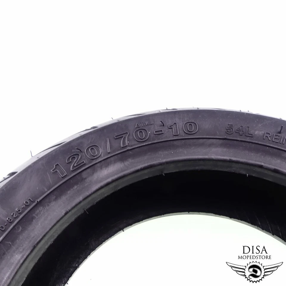 Roller Reifen 120/70-10 4.00-10 Zoll 54L Deestone Sportreifen für Vespa ET2 4 - Bild 3 von 4