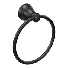 Moen Y2686bl Banbury Towel Ring, Matte Black