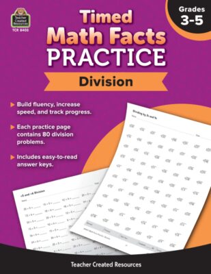 Timed Math Facts Practice : Division - Teacher Created Resources - PAPERBACK