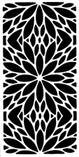 Really Great Stencils, Chrysanthemum Stencil, 4 x 8", Background, Flowers, Petal
