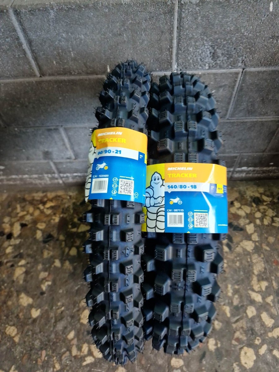Coppia 90/90-21 54R e 140/80-18 70R MICHELIN TRACKER DOT