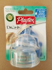 Playtex Nipples, Slow, 0-3 months, Silicone, For Drop-Ins, 2005/2008