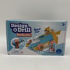 Educational Insights Design Drill Bolt Buddies Race Car Toy W/ Electric Drill 