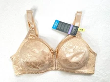 NWT Bali Women's 36B Double Support Spa Closure Comfort-U Wireless Bra DF3372