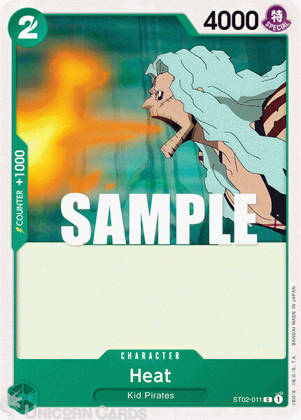 ST02-011 Heat : Common One Piece TCG Card : ST02: Starter Deck: Worst Generation