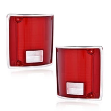 Fit For 1973-1991 Chevy C10 C20 C30 K10 Tail Light Lamp Lens Pair Set Taillight