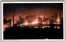 C.1910 PITTSBURG, PENNSYLVANIA AT NIGHT DETROIT PUBLISHING CO. Postcard P48