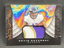 DEVIN DUVERNAY 2020 PANINI BLACK ROOKIE RC FUTURISTIC PATCH /50