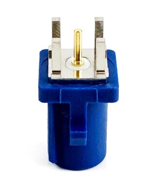 10pcs Automotive FAKRA Straight Plug PCB Mount Key Code C Blue GPS Navigation