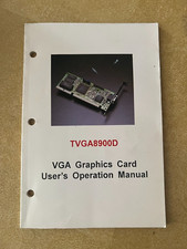User's Manual Guide TVGA8900  VGA Graphic Card Original Operation Manual ONLY 