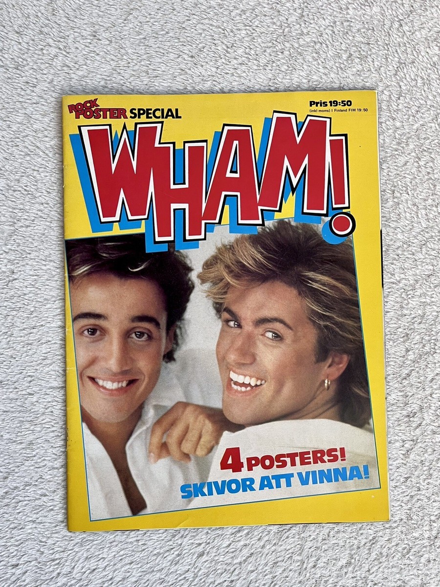 WHAM 1985 GEORGE MICHAEL Swedish Music Special magazine 1980s
