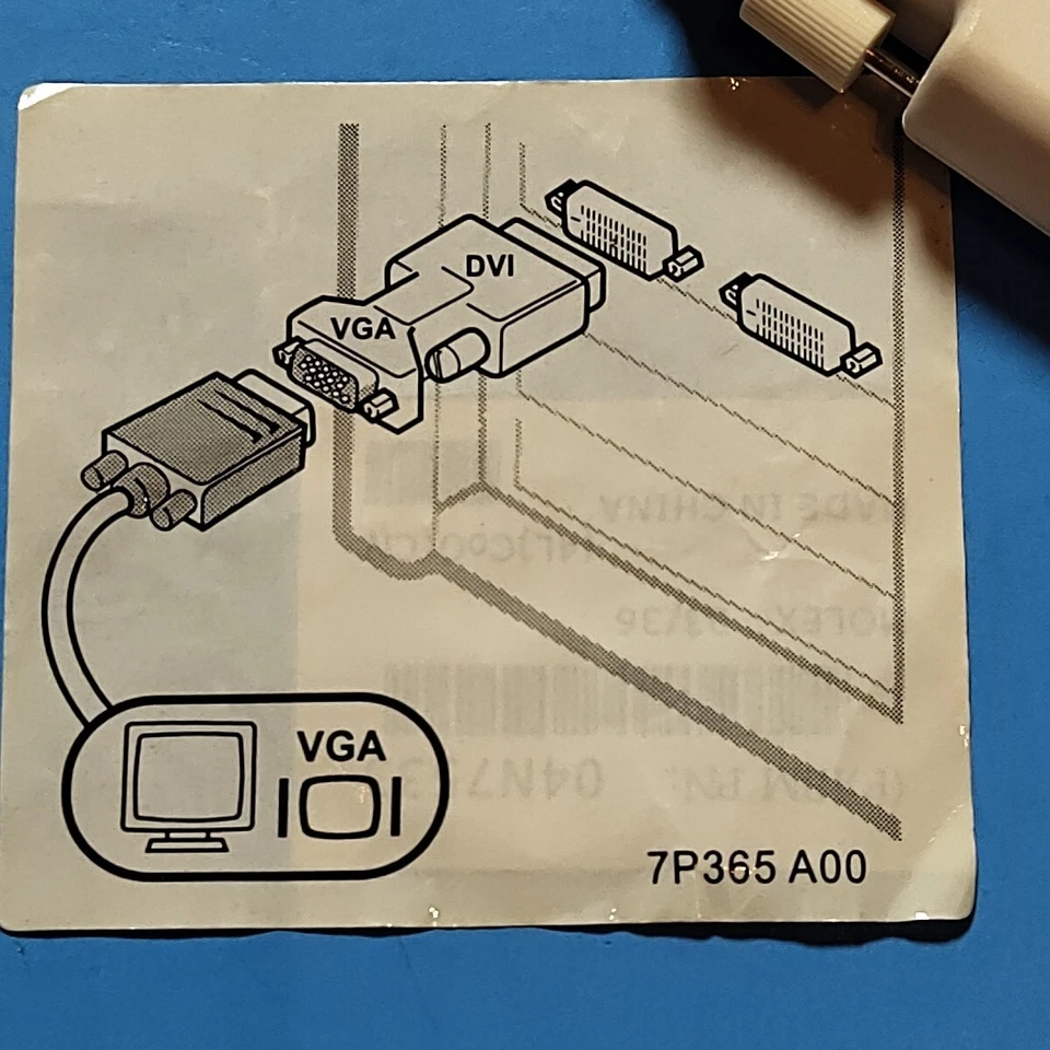 2x Lot DELL DVI MALE TO VGA FEMALE VIDEO ADAPTER CONVERTER FOR PC MONITOR OJ8461 - Image 4 of 4