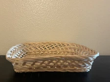 Vintage Wicker Basket Wall Boho Country Farmhouse Rattan Woven Storage Natural