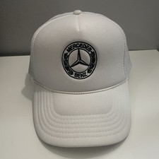 Vtg 90s Mercedes Benz Otto Trucker Hat Mens White Snapback Mesh