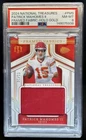 2024 National Treasures Patrick Mahomes II Framed Fabric Patch Gold #/10 PSA 8