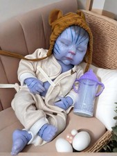 13 Inch Solid Silicone Reborn Girl Doll Cosmic Alien Doll Soft Touch Bebe