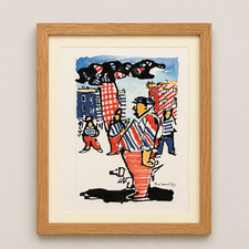 René Galant (1914-1997) Le Petit Chien felt on paper signed 1981